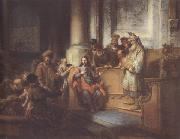 Gerbrand van den Eeckhout Christ teaching in the Synagogue at Nazareth (mk33) Sweden oil painting artist